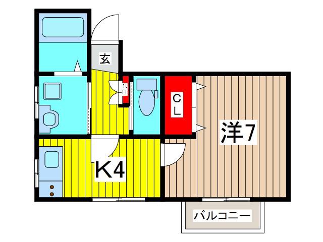 西川口AKTハウス(1K/2階)の間取り写真