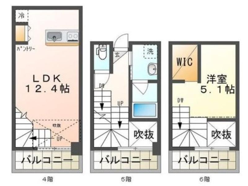 スペチアーレ420(1LDK/5階)の間取り写真