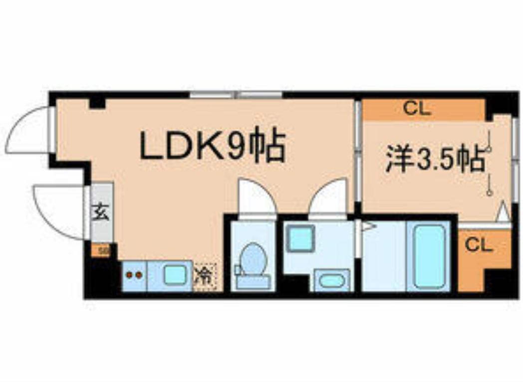 ルミオ王子(1LDK/2階)の間取り写真