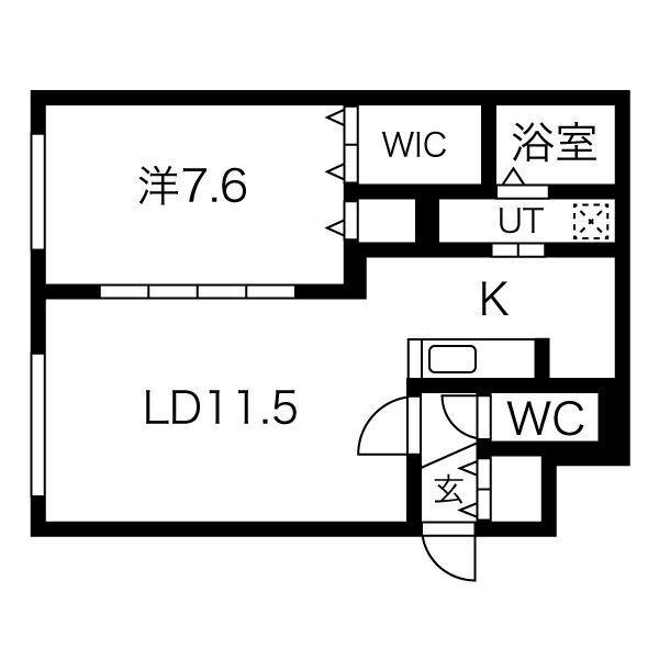 スイスコテージ(1LDK/3階)の間取り写真
