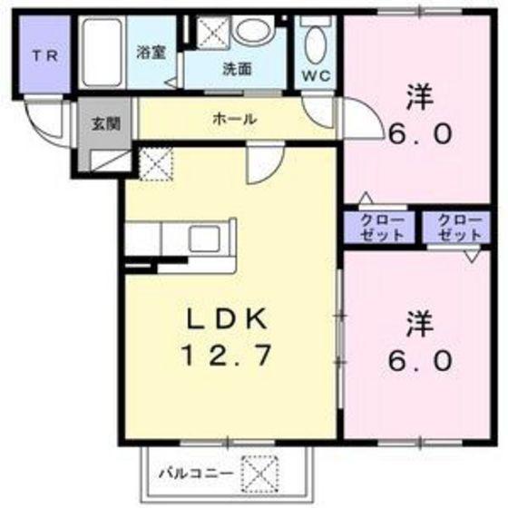 ウインレジデンス(2LDK/3階)の間取り写真
