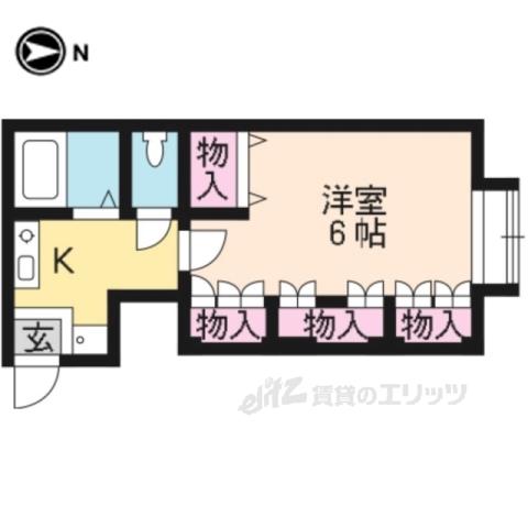 KS HOUSE Ⅱ(1K/3階)の間取り写真
