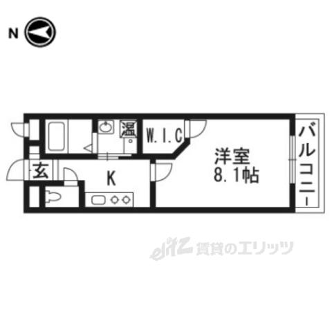 PARTIR広野(1K/1階)の間取り写真