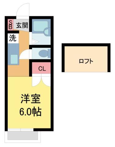 アーバンライフ関西学院大学前(ワンルーム/1階)の間取り写真