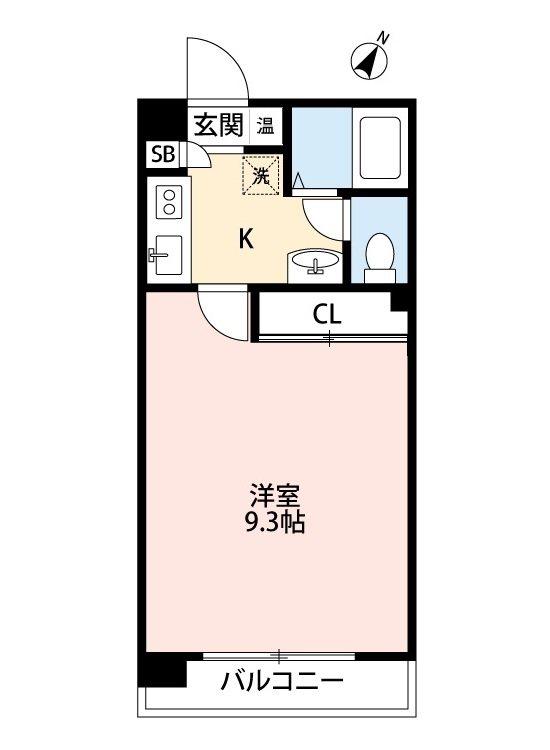 セルジュ水前寺(1K/4階)の間取り写真