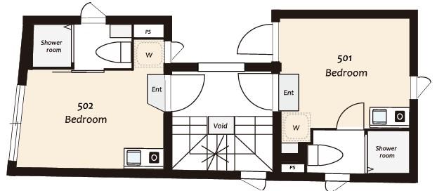 SAKURA HOUSE(ワンルーム/5階)の間取り写真
