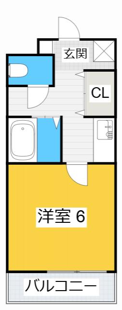 ライブリー共和(1K/2階)の間取り写真