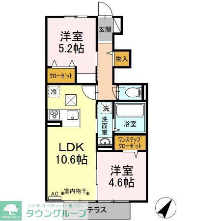 マタリキ(2LDK/2階)の間取り写真