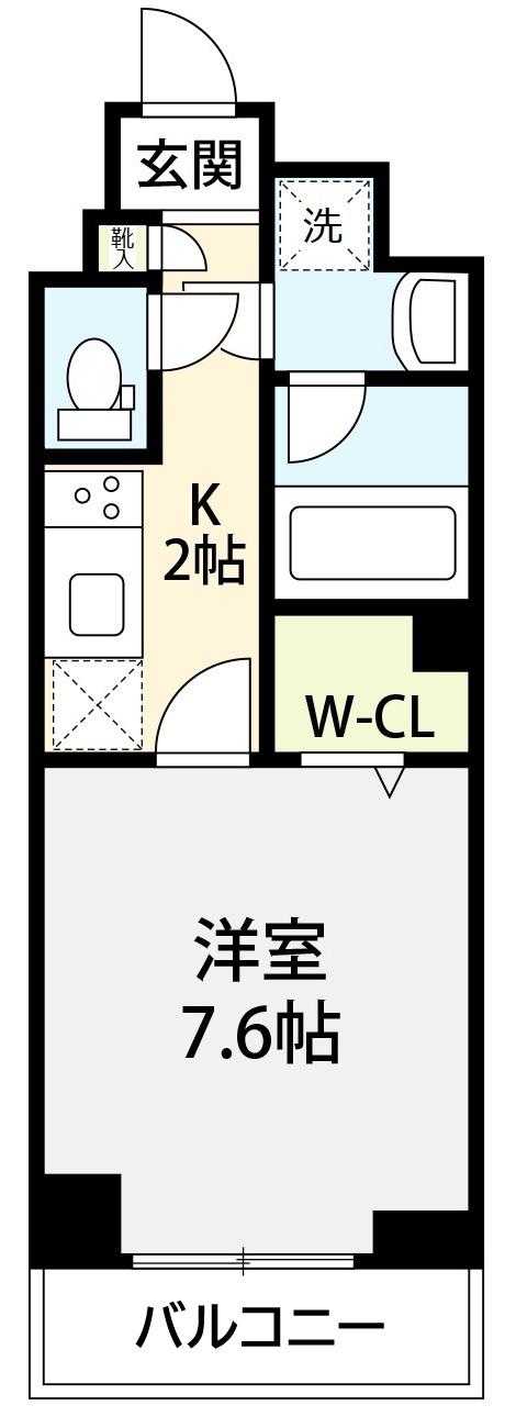 LA GRACIEUSE(1K/5階)の間取り写真