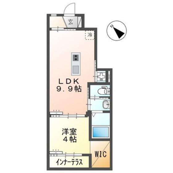 パルクソレイユ(1LDK/1階)の間取り写真