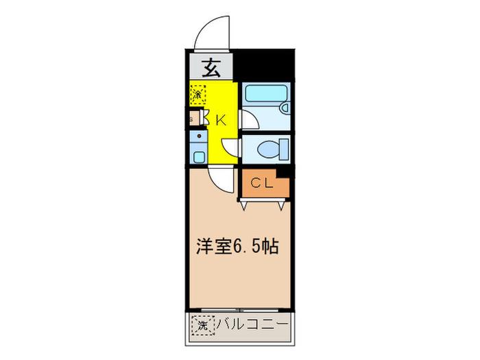 ピュアハイツ(1K/3階)の間取り写真