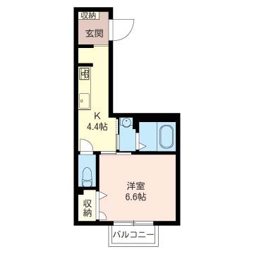 パルアベニュー(1K/2階)の間取り写真