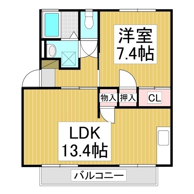 パストラル大塚A棟(1LDK/2階)の間取り写真