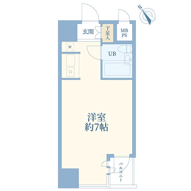 フォンテ六本木(ワンルーム/3階)の間取り写真