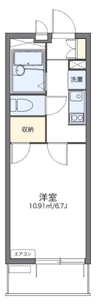レオパレスコンフォート L(1K/2階)の間取り写真