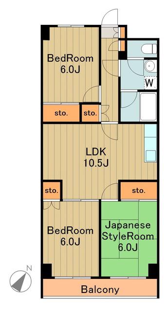 プランドール(3LDK/1階)の間取り写真