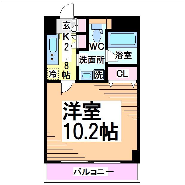 ホワイトステージ 当社管理物件(1K/3階)の間取り写真