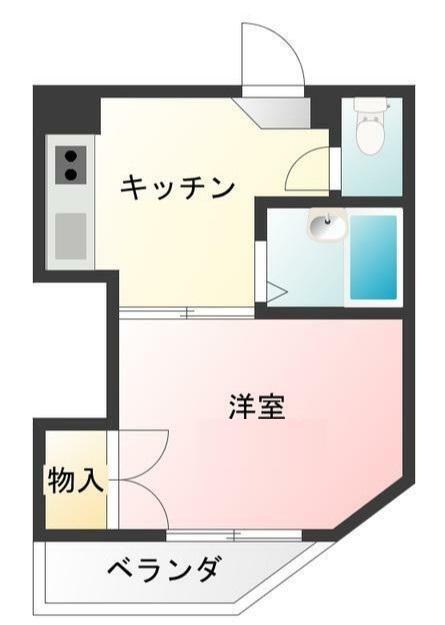 サンライズコーポ町田(1K/2階)の間取り写真