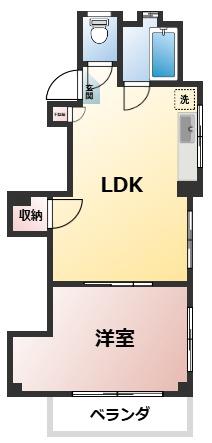 清和マンション(1LDK/2階)の間取り写真