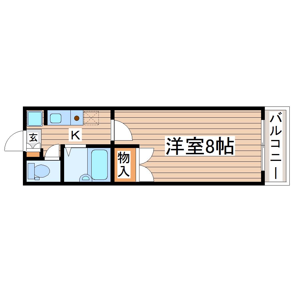 シティビル仙台(1K/1階)の間取り写真
