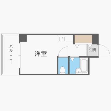 ライベストコート南福岡II(ワンルーム/4階)の間取り写真