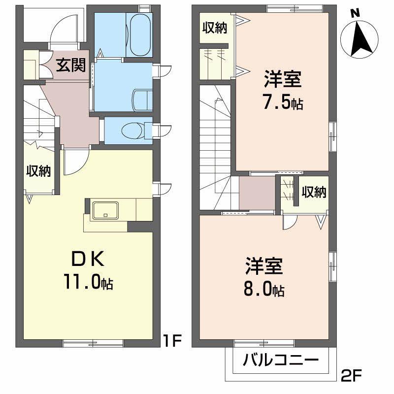 シャーメゾン III番館(2LDK/1階)の間取り写真