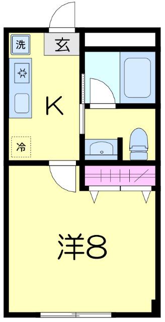 EL TERCERO高野(1K/3階)の間取り写真