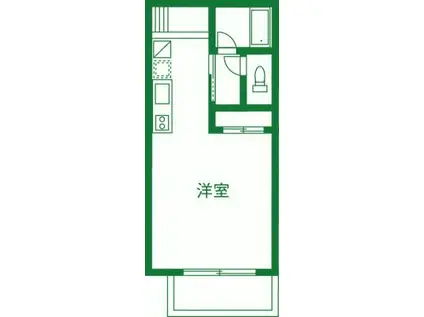 両毛ハイツ赤坂(ワンルーム/3階)の間取り写真