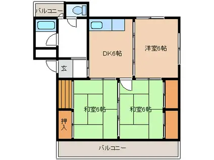 八重洲コア(3DK/4階)の間取り写真