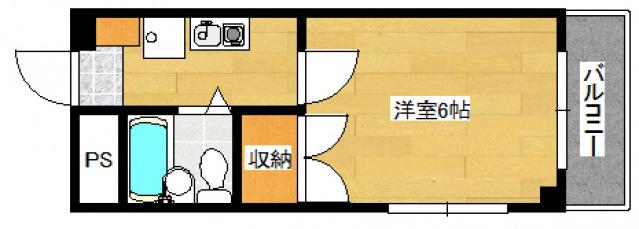 パステルクボ15(1K/7階)の間取り写真