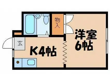 セトハイツ(1K/1階)の間取り写真