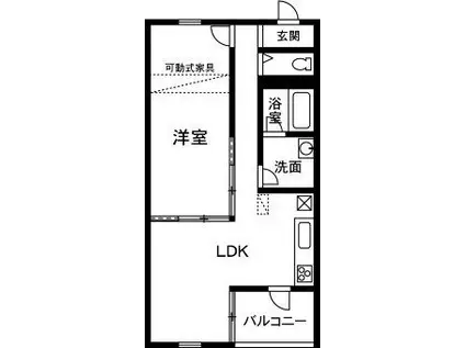 モンテ・レオーネ(2LDK/1階)の間取り写真