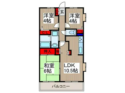 マ・メゾン寿(3LDK/3階)の間取り写真