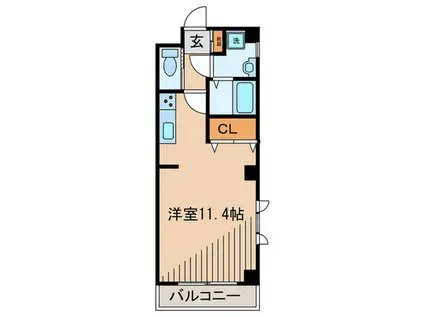 COMODO川崎(ワンルーム/1階)の間取り写真