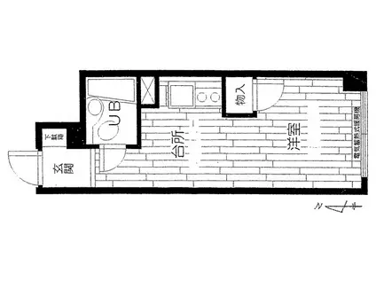 チサンマンション札幌第2(ワンルーム/11階)の間取り写真