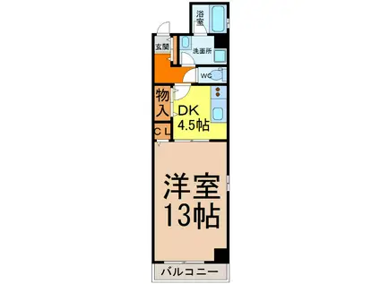 BS117(1DK/5階)の間取り写真