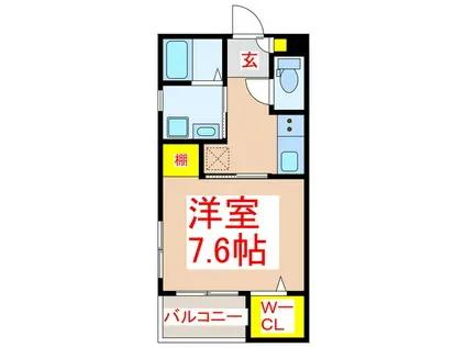 ルノン堀江町(1K/5階)の間取り写真