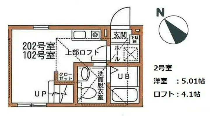 ハーミットクラブハウス大倉山 2階階 間取り