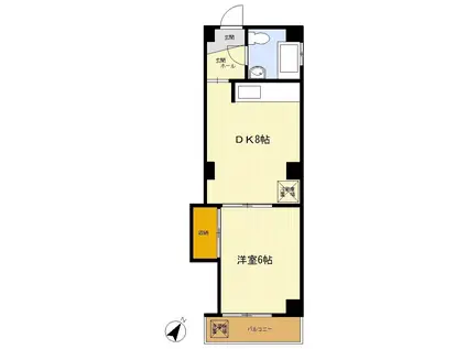 コーポ小林(1DK/3階)の間取り写真