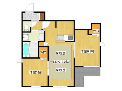 YS HAUSワイエスハウス(2LDK/1階)の間取り写真