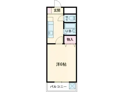 パルテンザ松阪Ⅰ(1K/1階)の間取り写真
