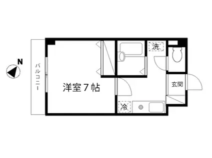 グランピエールK6(1K/1階)の間取り写真