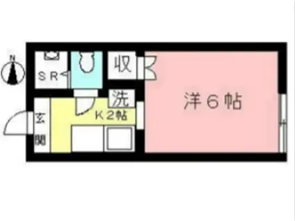 メゾン・カルガ(1K/1階)の間取り写真