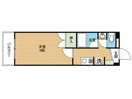 パレドール健軍III(1K/4階)の間取り写真