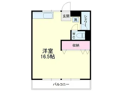 コーポ宏東A(ワンルーム/1階)の間取り写真