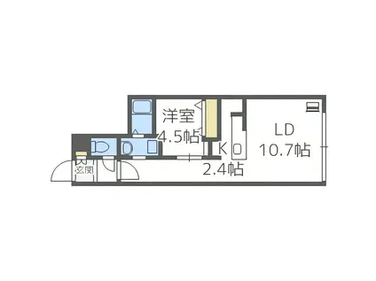 PARMA(1LDK/5階)の間取り写真