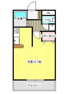 SINCE2000(ワンルーム/3階)の間取り写真
