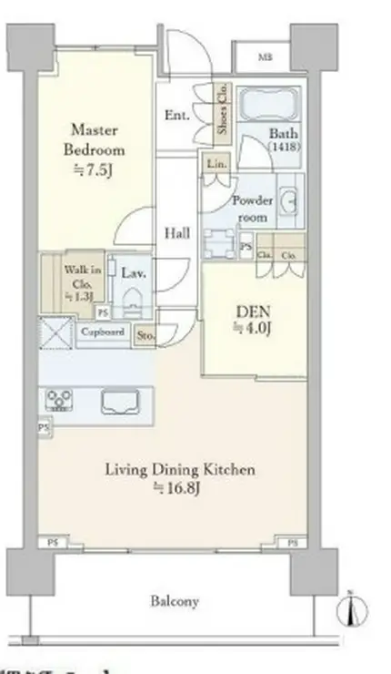 パークホームズ南麻布ザレジデンス 5階階 間取り