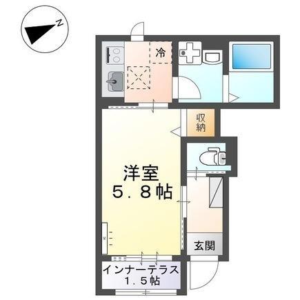 メゾン ド ホライゾン(1K/1階)の間取り写真