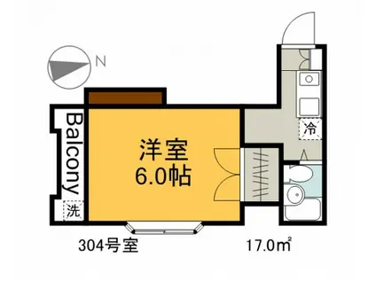 大町東ビル(1K/3階)の間取り写真